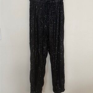 NWT Black Sequin Straight Leg Pants